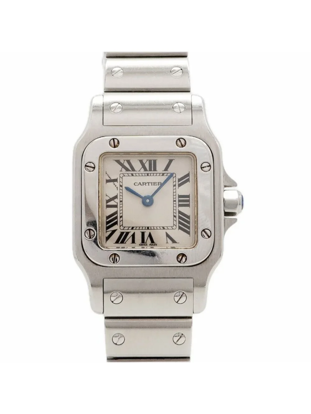 Cartier Santos Galbe SM Ivory Dial Watch
